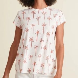MARINE LAYER swing crew tee XS palm print t-shirt